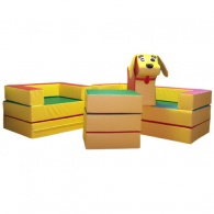 Трансформер с игрушкой - 4 комплект детской мягкой мебели