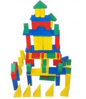 Конструктор детский "Строитель" напольный  78 элементов дерево
