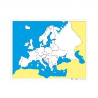 Контурная карта Европы
