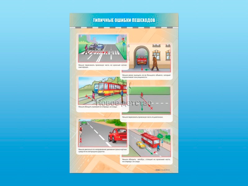 Стенд "Типичные ошибки пешеходов" Стенд "Типичные ошибки пешеходов"