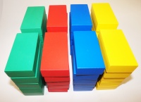 Строительный набор из дерева "Цветные кирпичики". 40 штук