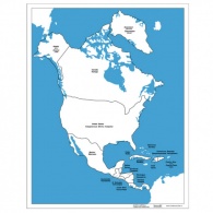 Контурная карта Северной Америки