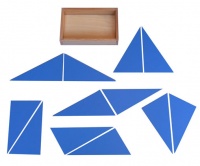 Голубые конструктивные треугольники.