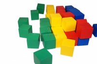 Конструктор детский "Строитель"  Цветные кубики 40 шт.