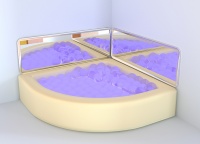 Акриловая зеркальная панель к интерактивному сухому бассейну 150х50