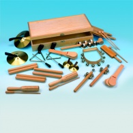 Набор из 10 видов инструментов в деревянном футляре, 18 шт.